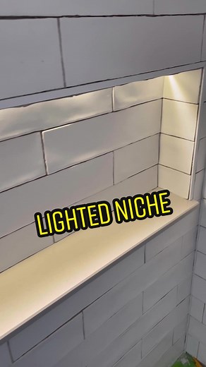 Lighted Niche DIY: Bathroom Remodel Ideas with Shower Lights
