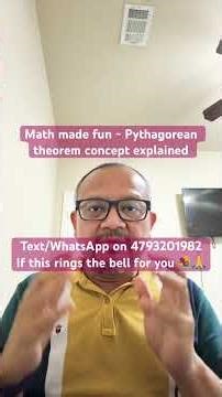 Math made fun : Pythagorean theorem explained, doesn’t waste time memorizing formulas #viralmath