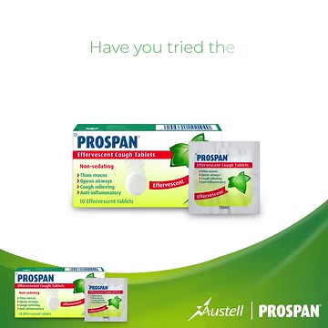 Have you tried the Prospan effervescent tablets? For adolescents older than 12, simply dissolve one tablet in water, twice daily, and feel the coughs fade away. In children 4 – 12 years-old, dissolve half a tablet in water, three times a day. #prospan #austellpharmaceuticals #cough #drycough #wetcough | Prospan South Africa