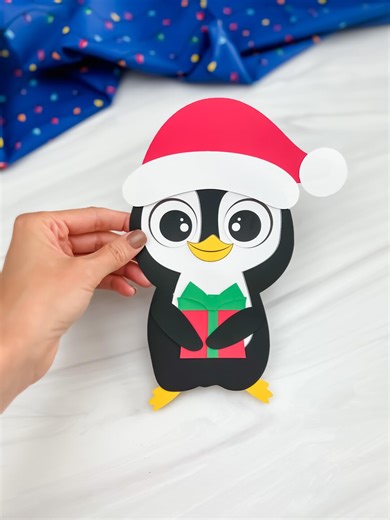 Christmas Penguin Craft Template | DIY Xmas Penguin Template PDF | Cute Activity for Elementary - Etsy