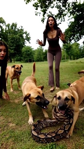 UNBELIEVABLE! Dogs vs. Giant Python Battle! 😱||Real Life Nightmare: Can Dogs Save Her from a Python?