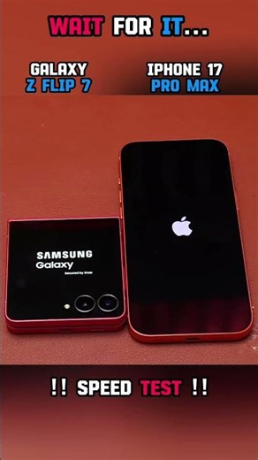 🚀⚡ GALAXY Z FLIP 7 VS IPHONE 17 PRO MAX SPEED TEST!!