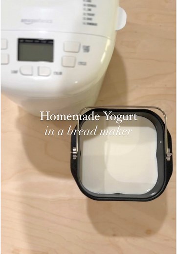 Making yogurt in a bread maker is so simple & delicious! My bread maker has a yogurt setting so it’s a close the lid and leave type of thing, which makes life so easy! Here is how I made it: Combine & mix - 1 bottle of fairlife milk - 1 single-serve container of Greek yogurt (yes.. you need a little yogurt to make yogurt) - 1 can of sweetened condensed milk (I’m going to do honey next time) Pour into the inner pot then place it into your bread maker after mixing with a whisk, pick your yogurt se