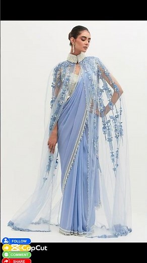 Saree Design with Jacket Style ✨ | Modern & Elegant Look