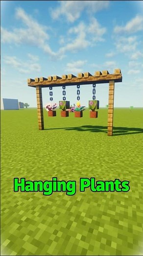 Hanging Plants build in Minecraft by OmniKing #omniking #minecraft #minecraftbuilding #tutorial