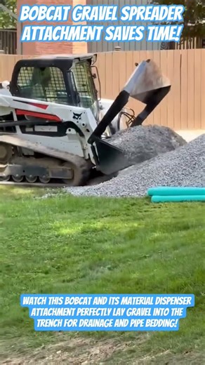 Bobcat Gravel Spreader Attachment Saves Time! #shorts