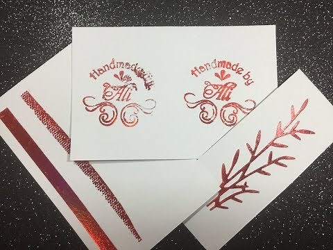 Foiling Techniques without a Foiling Machine Part 1