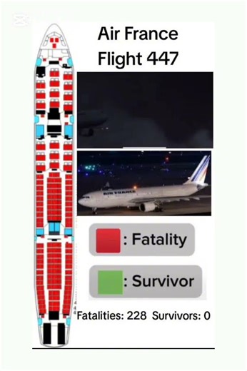 Air France Flight 447 seat map