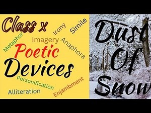 Dust of Snow Class 10 (CBSE) |Poetic devices | Explanation