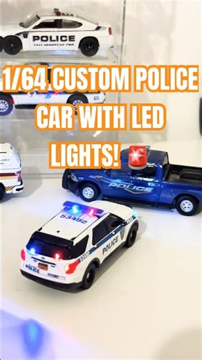 1/64 CUSTOM POLICE CAR with LED LIGHTS 🚨 #policecar #police #cops #diecast #diorama