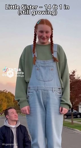 A giantess family 😍 #giantess #tallgirl #sizedifference #heightcomparison #sora2