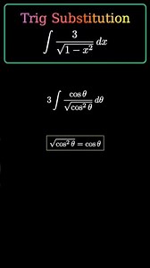Trigonometric Substitution Integration #mathtutor