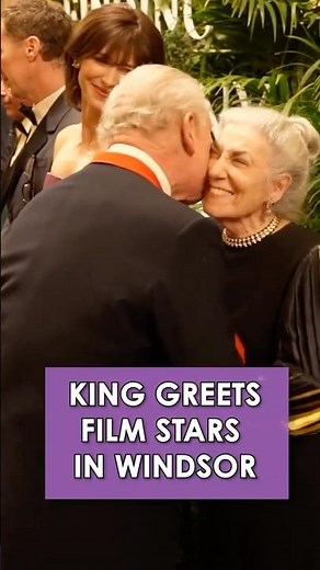 King Greets Benedict Cumberbatch and Judi Dench at First Ever Windsor Castle Film Premiere #shorts