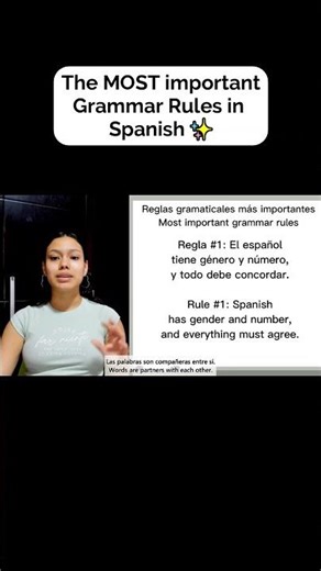 The MOST important Grammar Rules in Spanish - #1