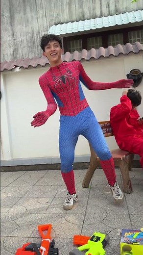 Spider-man Comedy Video : Behind Scenes #spiderman #comedyshorts #nerfsniper