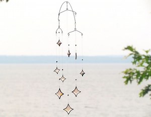 Sunset All Stars Hanging Mobile Glass Crystal Copper Peach Decor - Etsy