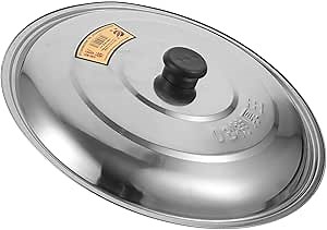 Stainless Steel Pot Lid Replacement Pot Lid Metal Lids for Pans Skillet Cover Cookware Cover 10 Inch Saute Pan with Lid Multi-function Lid Plastic Spaghetti Frying