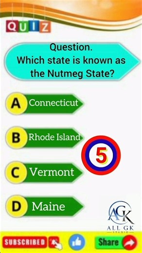 Which U.S. State Is Known as the “Nutmeg State”? 🌰🇺🇸 #shorts #gk #usa #nutmeg