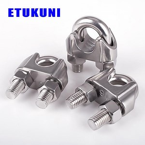[Hot Item] 304 Stainless Steel 2mm 3mm 4mm U Bolt Saddle Clip Clamp for Wire Rope Cable