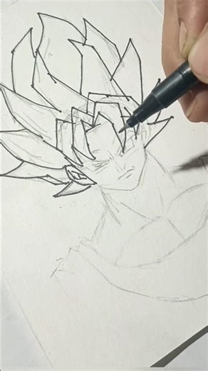 Goku's Challenge 20sec Drawing ⚡🔥