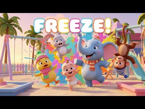 Freeze Dance – Colors 🎨 | Dance & Stop Game for Toddlers | Fun Learning