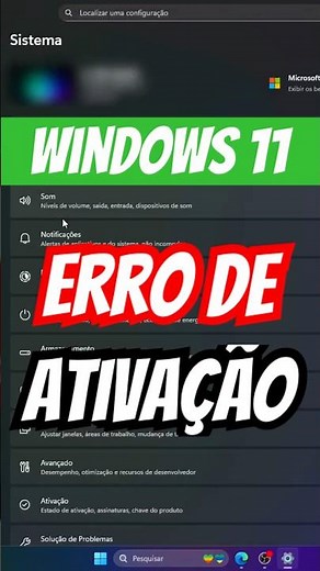 WINDOWS 11 - WINDOWS ACTIVATION ERROR (TUTORIAL) 💻✅ #shorts #windows #windows11
