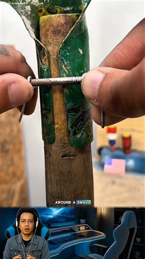 Secret trick to make a strong shovel handle #shorts