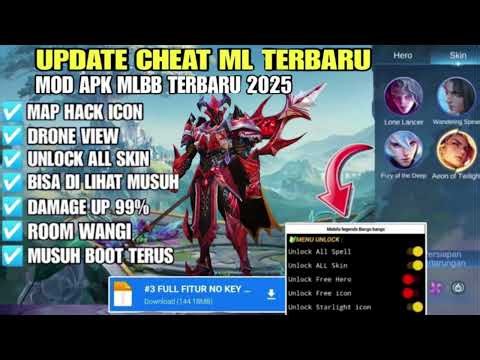 CHEAT ML AUTO AIM ｜｜ MOD MENU MOBILE LEGENDS 2026 ｜｜ AUTO AIM ALL HERO + MAP HACK + UNLOCK ALL SKIN