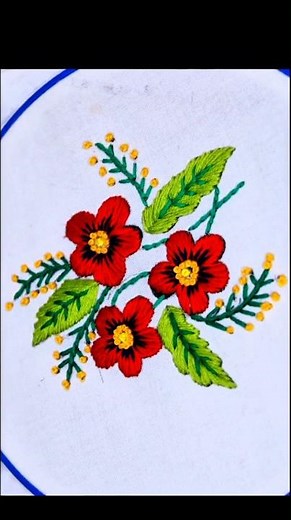 Beautiful Flower Embroidery Tutorial for beginners