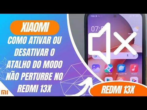 How to enable or disable the Do Not Disturb mode shortcut on Redmi 13X - Step by step