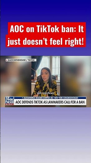 AOC: Why would we be proposing a TikTok ban without this? #shorts