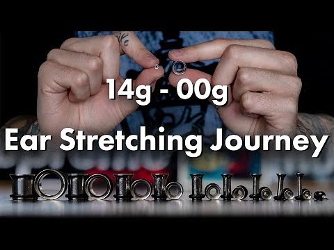 Ear Stretching Journey 14g - 00g (Tapering & Taping method)