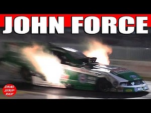 Funny Cars Drag Racing John Force Night Under Fire
