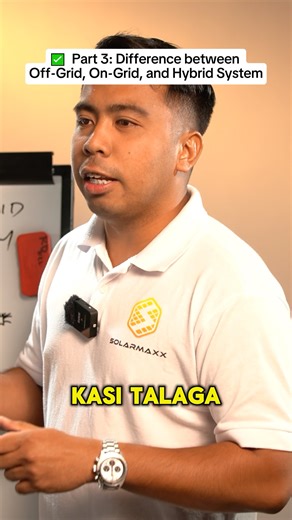 ✅ Part 3: Difference between Off-Grid, On-Grid, and Hybrid System Alin ang bagay sa bahay mo? 💡 Panoorin si Sir Lex habang ipinaliwanag ang tamang solar setup—para hindi ka na malito kung ano ang best system para sa'yo! 📞 0955 159 2218 📧 solarmaxxcorp@gmail.com #Solarmaxx #SolarEducation #HybridSystem #OnGrid #OffGrid #SolarPowerPH #SirLexExplains | SOLARMAXX CORP.