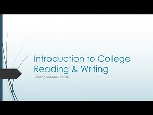 College Reading Tips