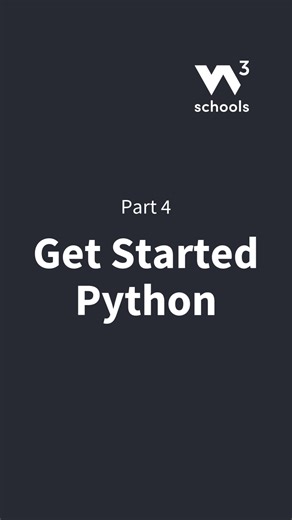 Get Started with Python – Part 4 🐍 This is the final chapter in our "Get Started with Python" series! Take the last step in this series and continue growing your programming skills. Let us know how your Python journey is going - we’d love to hear from you! 🚀 #python #programming #learntocode #codingforbeginners | w3schools.com