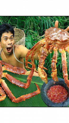 34K views · 435 reactions | Cooking tasty king alaskan crab #reels #shorts #cooking #camping #survival #bushcraft #outdoors #primitive #food #recipe | Super Chef | Facebook