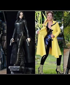 Latex catsuit for women / Cute latex catsuit & bodysuit with trench coat