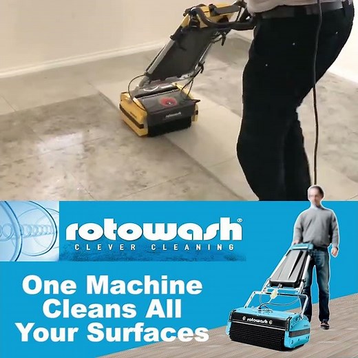 Rotowash Hard Surface Floor Cleaning Machine - Also Cleans Carpets!