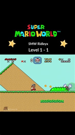 SMW Hack: Ridleyx Level 1 - 1 #smw #shorts #supermarioworld