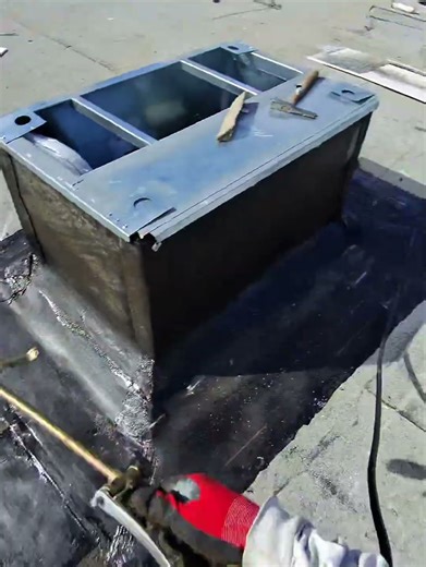 Flat Roof Repair In Progress BUR Install Of Torch Down Materials - Follow Link For Full Video #roof