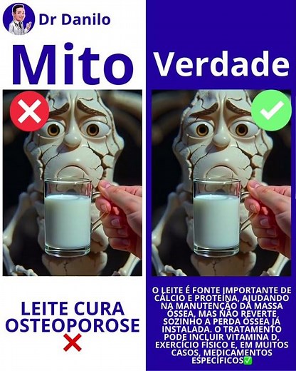 LEITE CURA OSTEOPOROSE ❌😳⁉️