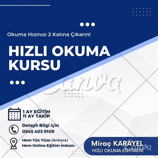 HızlıOkumaKarayeli on Instagram: "Hızlı Okuma Eğitimlerimiz BAŞLIYOR! Okuma becerilerinizi yeni bir seviyeye taşımak için hazır mısınız? Başarınızı garantileyecek, kanıtlanmış bir sistemle yola çıkın. Bu program, okuma hızınızı minimum 2 katına çıkarmak üzere tasarlanmıştır. Bu hedefe ulaşmak için 1 ay süren yoğun, birebir eğitimle temel teknikleri ve zihinsel stratejileri hızla kazanacaksınız. Ardından, yeni becerilerinizin günlük yaşamınıza tamamen entegre olduğundan emin olmak için tam 11 ay 