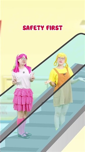 Safety First on Escalators! Escalator Safety Rules! | Safety Rules for Baby