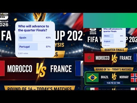 FIFA World Cup 2026 Join me for an analysis and live poll on Today and tomorrow matches of 16
