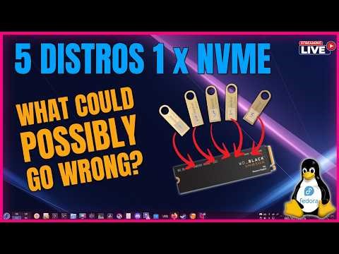 Installing 5 distros onto 1 nvme then setting them up for a new project!