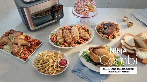 Ninja Combi All-in-One Multicooker, Oven, & Air Fryer, 14-in-1 Functions, Bake, Roast, Slow Cook and More, 5 Accessories, Stainless Steel