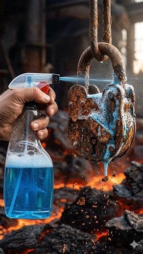 🌋Lava heat vs rusted lock… will it open? 🔥🔐#shorts #viral