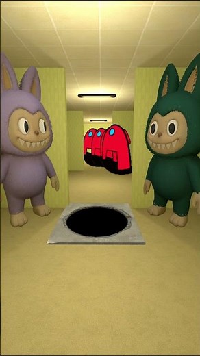 Pink And Green Labubu Trap Nextbots #shorts