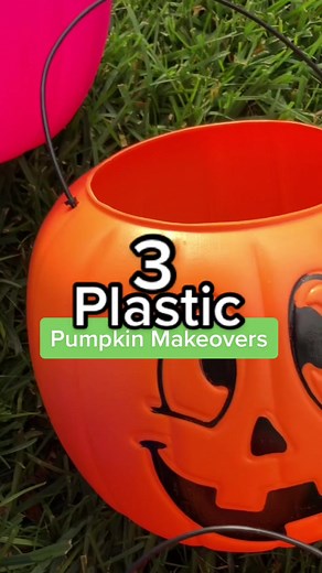 3 crazy cool ways to decorate $1 plastic pumpkins! 🎃 #DIY #Fall #FallDIY #Pumpkin #LearnHow